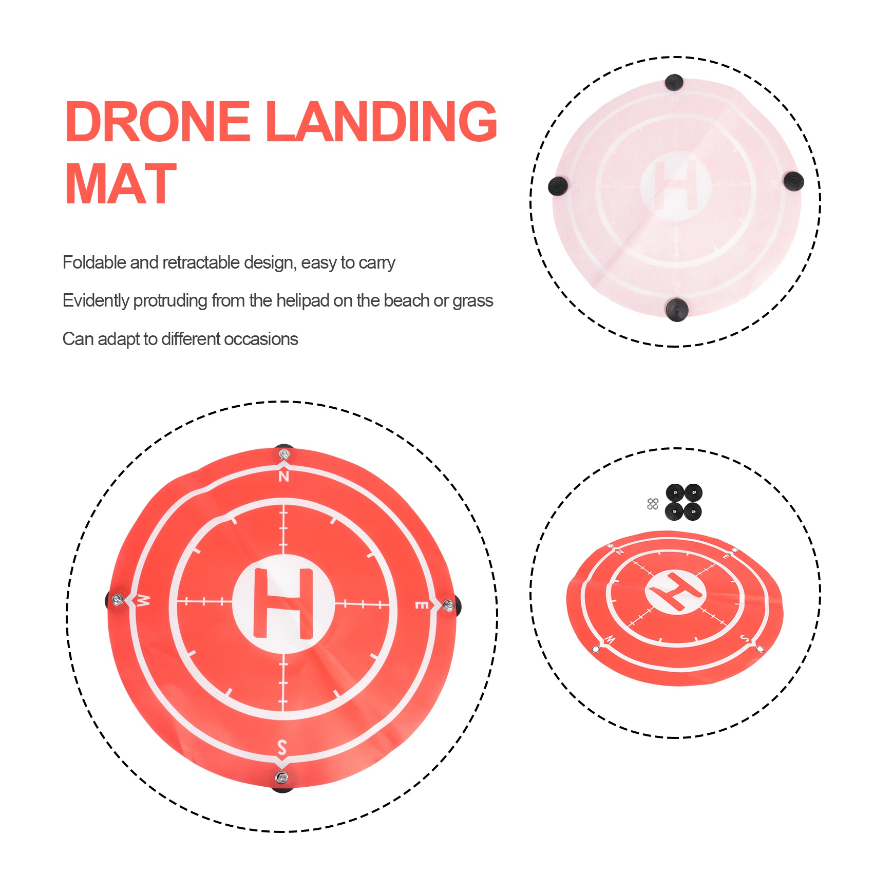Drone Landing Pad - B92B Tappetino di Atterraggio Pieghevole Portatile